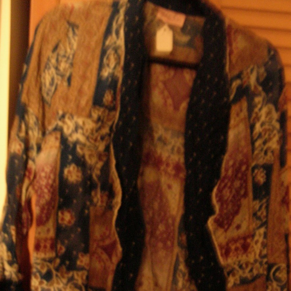 Jaclyn Smith Vintage Patchwork Design Jacket Blaz… - image 1